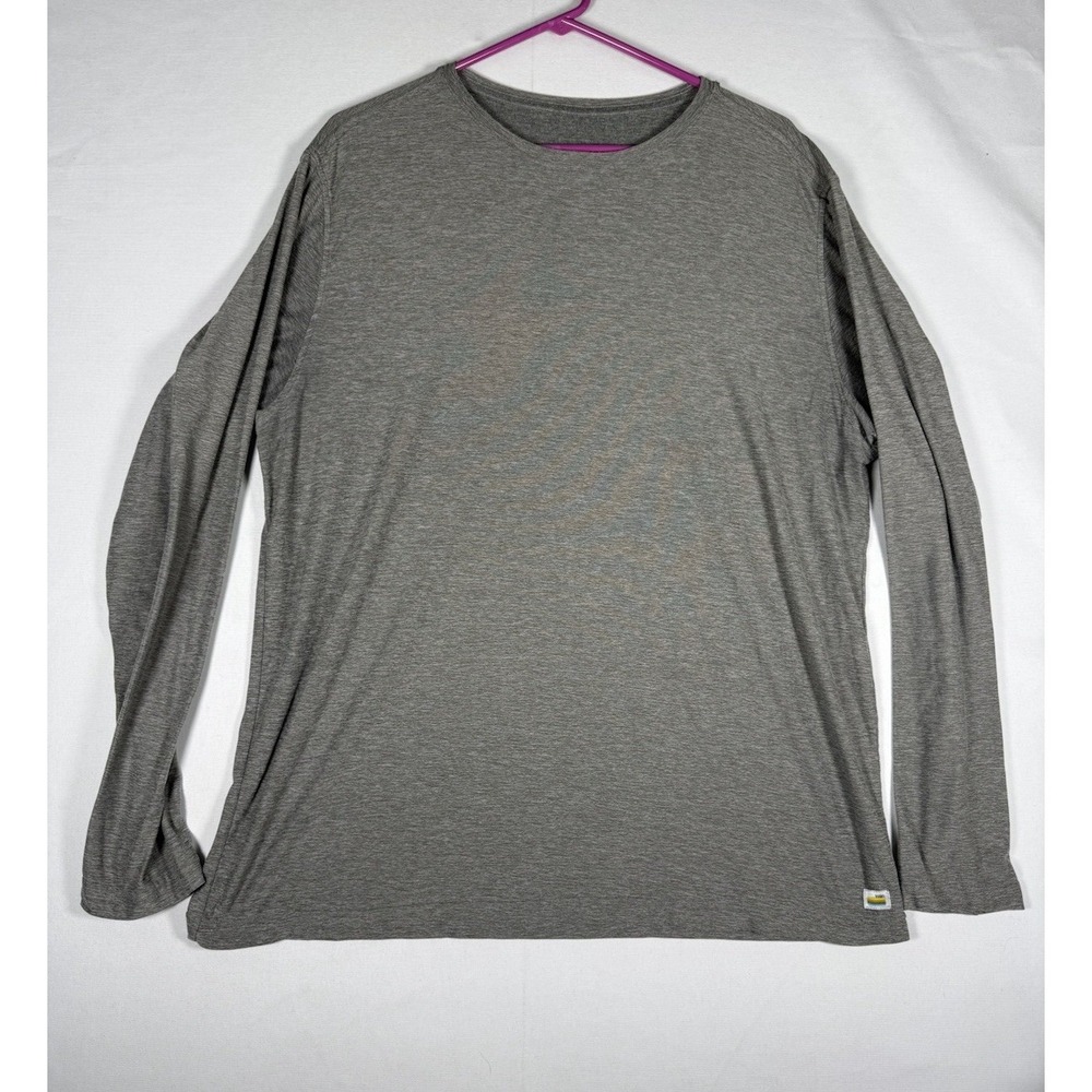 Vuori Strato Tech Tee Men's XL Light Gray Performance Crewneck Athletic #V178